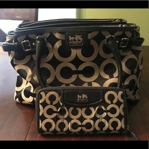 Original coach purse and matching wallet
